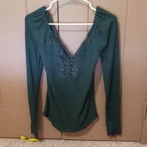 Free people lace detail top